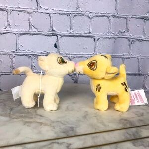 Disney Baby Lion King Simba & Nala Kids Cream & Tan Stuffed Animals Small Plush